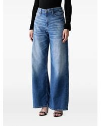Guess - Bellflower Faded Wide-Leg Jeans - Lyst