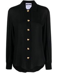 Moschino - Long-sleeve Silk Shirt - Lyst