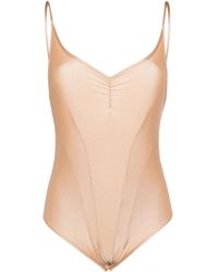 ALAINPAUL - Ruched Spaghetti Strap Bodysuit - Lyst