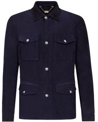 Billionaire - Veste En Daim À Boutonnière - Lyst