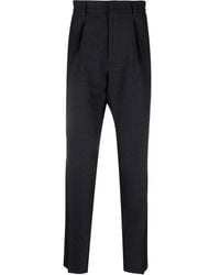 Fendi - Ff-Jacquard Tapered Wool Trousers - Lyst