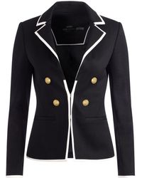 Alice + Olivia - Mya Contrast Piping Fitted Blazer - Lyst