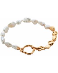 Monica Vinader - Bracciale con perle Keshi x Mother of Pearl - Lyst