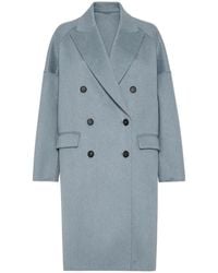 Brunello Cucinelli - Cashmere Midi Coat - Lyst
