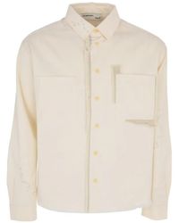 DOMREBEL - Sleazer Cropped Frayed Overshirt - Lyst