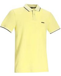 BOSS - Paul Contrast-Trim Slim-Fit Polo Shirt - Lyst