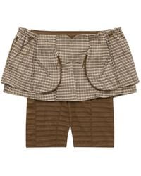 Nike - X Knwls Check-Pattern Mini Skirt - Lyst