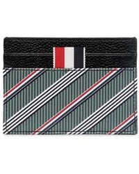 Thom Browne - Rwb Stripe Leather Cardholder - Lyst