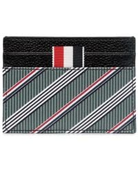 Thom Browne - Rwb Stripe Leather Cardholder - Lyst