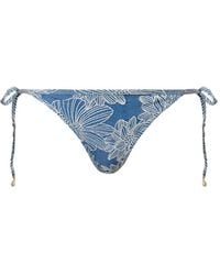 Twinset - Jacquard Bikini Thong With Pearls - Lyst