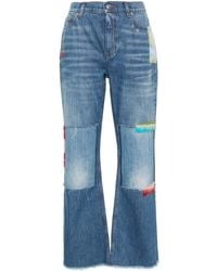 Marni - Mohair-detail Straight-leg Jeans - Lyst