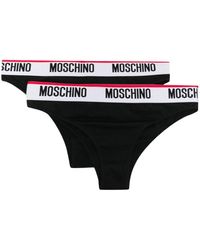 Moschino - Pack de dos bragas con logo en la cinturilla - Lyst