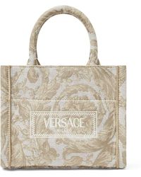 Versace - Barocco Athena Canvas Handbag - Lyst