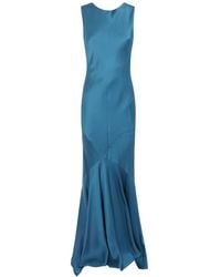 Max Mara - Satin-Crêpe Maxi Dress - Lyst