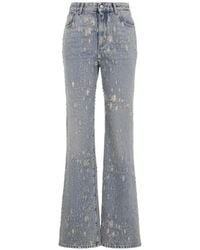 McQueen - Distressed Flared-Hem Jeans - Lyst