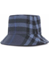 Burberry - Check Wool-cashmere Bucket Hat - Lyst