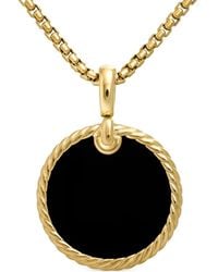 David Yurman - 18Kt Dy Elements Disc Pendant (24Mm) - Lyst