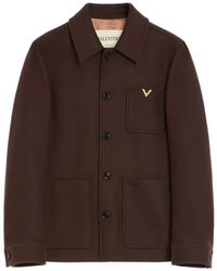 Valentino Garavani - Wool Jacket With Vgold - Lyst