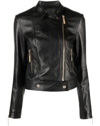 Just Cavalli - Logo-patch Leather Jacket - Lyst
