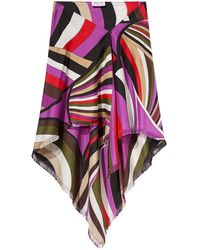 Emilio Pucci - Printed Silk Midi Dress - Lyst