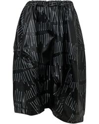 COMME DES GARÇON BLACK - Gonna Midi Pagowski Con Stampa - Lyst