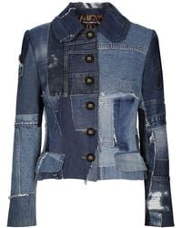 Dolce & Gabbana - Veste en jean à design patchwork - Lyst