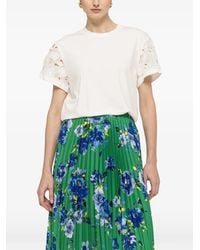 Nissa - Embroidered Cotton T-Shirt - Lyst