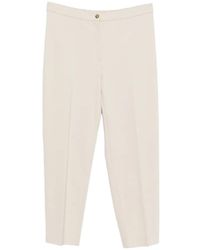 Marina Rinaldi - Button-Fastening Straight-Leg Trousers - Lyst
