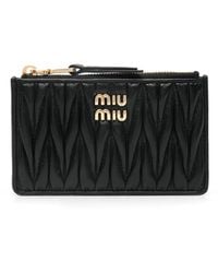 Miu Miu - Matelassé Leather Wallet - Lyst
