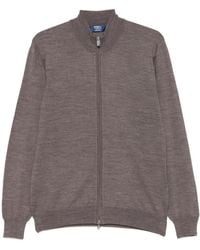 Fedeli - Zip-Front High-Neck Cardigan - Lyst