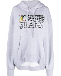 Moschino - Logo-Print Cotton Hoodie - Lyst