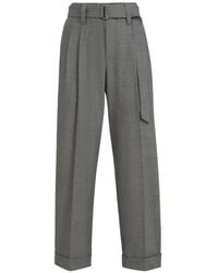 Brunello Cucinelli - Tropical Luxury Wool Baggy Sartorial Trousers - Lyst