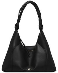 Aigner - Medium Giara Leather Shoulder Bag - Lyst