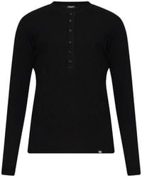 DSquared² - Ribbed-Knit Long-Sleeve T-Shirt - Lyst