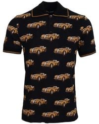 Dolce & Gabbana - Car-Print Polo Shirt - Lyst