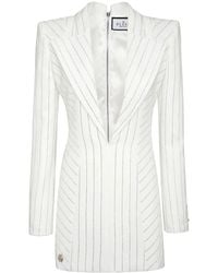 Philipp Plein - Robe Courte À Ornements En Cristal - Lyst