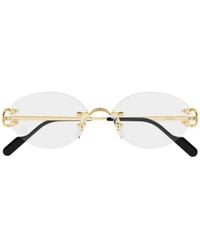 Cartier - Lunettes De Vue C De Cartier Rondes Sans Monture - Lyst