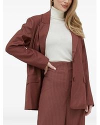 Bardot - Pinstripe-Pattern Button-Fastening Blazer - Lyst