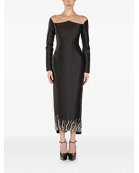 ARAFTU - Off-Shoulder Embellished Midi Dress - Lyst