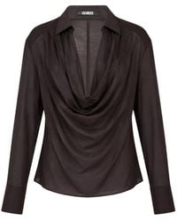Club21 Collection - Juliette Draped Silk-Blend Top - Lyst