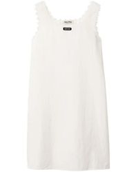 Miu Miu - Slubbed Poplin Dress - Lyst