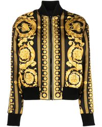 Versace - Barocco Reversible Silk Bomber Jacket - Lyst