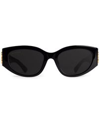 Balenciaga - Cat-Eye-Sonnenbrille mit Logo-Schild - Lyst