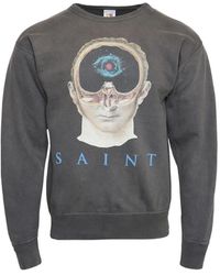 SAINT Mxxxxxx - Face Graphic Print Sweatshirt - Lyst