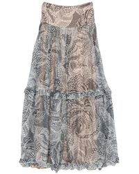 Raquel Diniz - Cecilia Paisley-Print Tiered Skirt - Lyst
