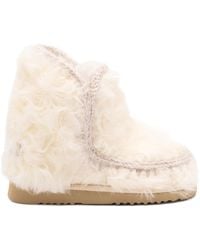 Mou - Stiefel aus Schafsleder mit gestricktem Saum - Lyst