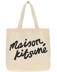 Maison Kitsuné - Shopper Mit Logo - Lyst
