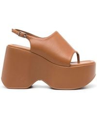 Vic Matié - Flatform Leather Sandals - Lyst