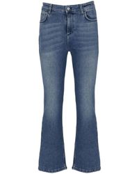 Marella - Logo-Patch Faded Jeans - Lyst