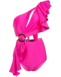 PATBO Badpak Met Ruche Afwerking - Roze